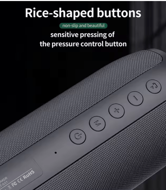 Zealot S51 Bluetooth Speaker – Krachtig, Draagbaar, 10U Speeltijd, Rijk Stereo & IPX5 - inHype